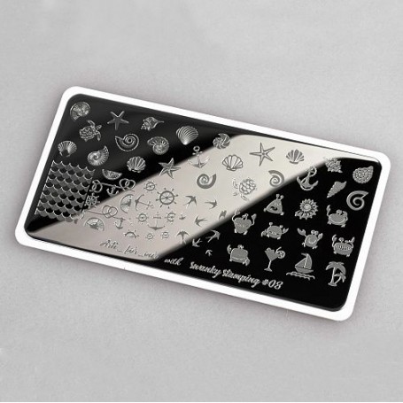Placa stamping nº 08 Swanky