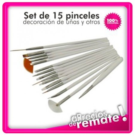Kit de 15 diferentes pinceles para decoración