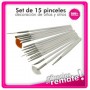 Kit de 15 diferentes pinceles para decoración