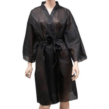 Kimono negro en TNT una pieza