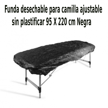 Sabana desechable para camilla ajustable sin plastificar 95 X 220 cm negra individual