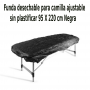 Sabana desechable para camilla ajustable sin plastificar 95 X 220 cm negra individual