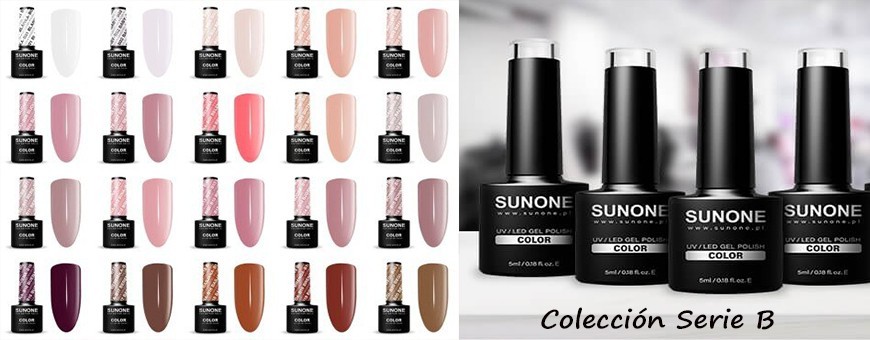 Colección serie B de esmaltes semipermanentes de SUNONE